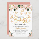 Search for blush pink gold baby shower invitations Butterfly