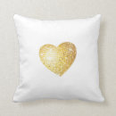 Search for gold heart cushions White