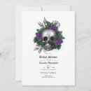 Search for skull bridal shower invitations Purple
