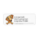 Search for dachshund lover return address labels Cute