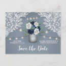 Search for lace save the dates Mason jar