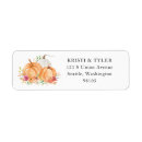 Search for pumpkins return address labels Floral