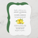 Search for rustic italian wedding invitations Watercolor lemon