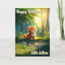 Search for orange cat birthday cards Kitten