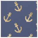 Search for navy blue and gold fabric Nautical