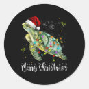 Search for christmas turtle stickers Santa claus