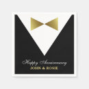 Search for tuxedo napkins Black and gold