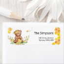 Search for bears return address labels Watercolor