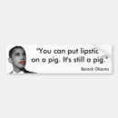 Search for lipstick bumper stickers Pig
