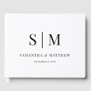 Search for monogrammed wedding guest books Typography