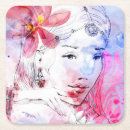 Search for flower drawing coasters Bouquet