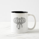 Search for mandala elephant mugs Zen doodle style