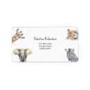 Search for safari baby shower return address labels Giraffe