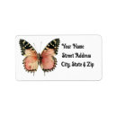 Search for butterflies return address labels Vintage