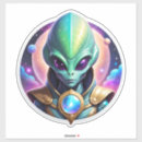 Search for green alien stickers Sci fi