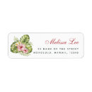 Search for red hibiscus return address labels Floral