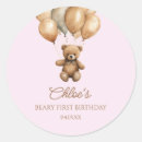 Search for pink and gold first birthday stickers Girl