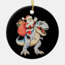 Search for dinosaur santa christmas tree decorations 2026