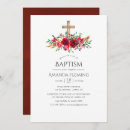 Search for red christening invitations Dedication