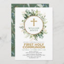 Search for greenery first communion invitations Modern