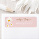 Search for pink daisy return address labels Retro