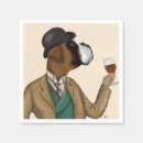 Search for funny wine napkins Dog with wine