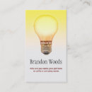 Search for light bulb business cards Electricity