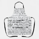 Search for inspirational words aprons Black