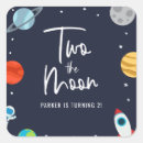 Search for space party stickers Rocket ship