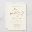 Search for gold and cream invitations Calligraphy