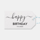 Search for black and white gift tags Happy birthday
