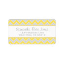 Search for yellow chevron return address labels Elegant