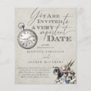 Search for rabbit wedding invitations Alice in wonderland