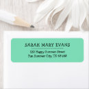 Search for green and black return address labels Minimalist