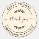 Search for rustic thank you stickers Baked goods