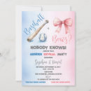 Search for baseball or bows gender reveal invitations Baby shower