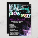 Search for glow in the dark dance invitations For kids