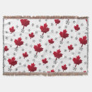 Search for canadian maple leaf blankets Red and white