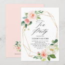 Search for pink and gold tea party invitations Floral