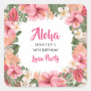 Search for hawaiian party stickers Hibiscus flowers