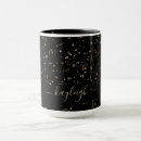 Search for gold glitter confetti mugs Black and gold