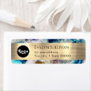 Search for gold silver return address labels Watercolor