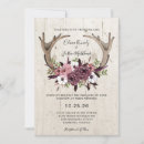 Search for floral antler wedding invitations Rustic