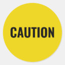 Search for yellow caution stickers Alert
