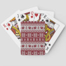 Search for knitted pattern playing cards Winter