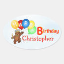 Search for teddies oval stickers Red