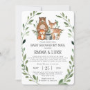 Search for deer invitations botanical foliage leaves