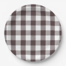 Search for brown gingham paper plates Country