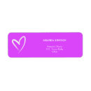 Search for purple heart return address labels Simple