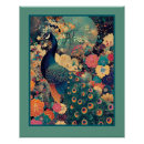 Search for peacock feather painting posters Blue
